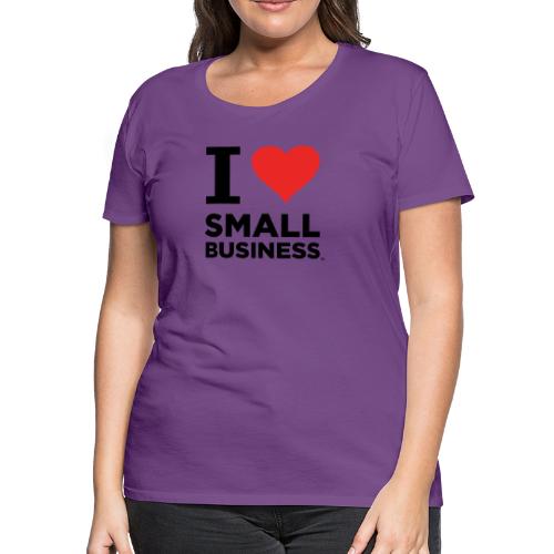 I Heart Small Business (Black & Red) - Women's Premium T-Shirt