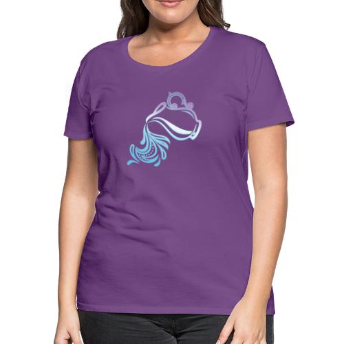 Aquarius Zodiac Air Sign Water Bearer Logo - Women's Premium T-Shirt