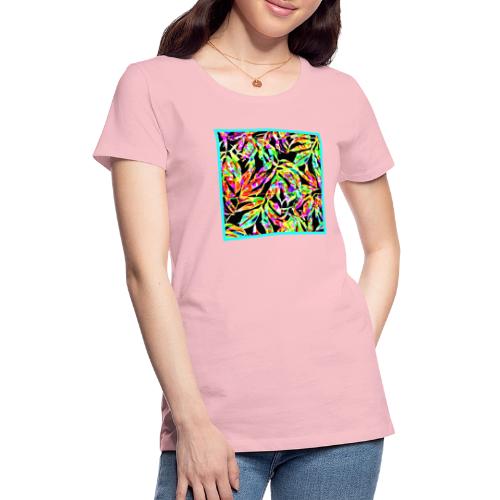 Chic Neon Pattern: Vibrant Bliss - Women's Premium T-Shirt