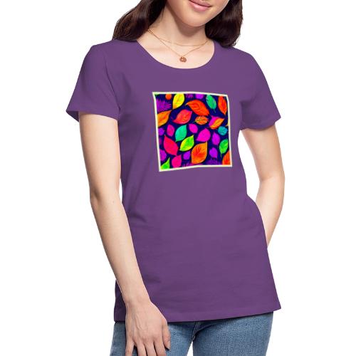 Colorful fall leaves Artwork - Women's Premium T-Shirt
