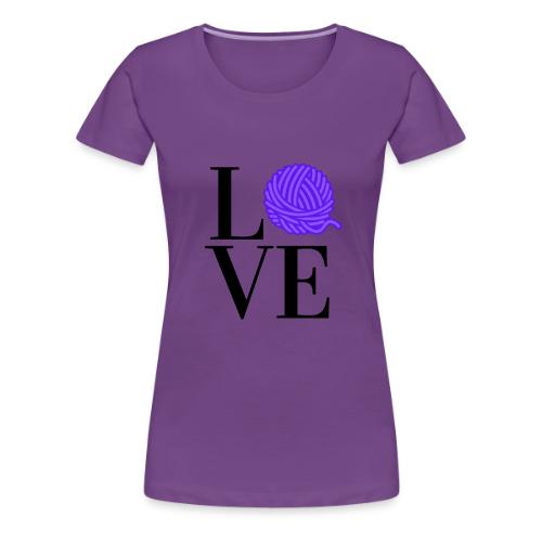 Love Yarn Purple - Women's Premium T-Shirt