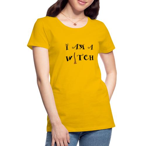 I Am A Witch Word Art - Women's Premium T-Shirt