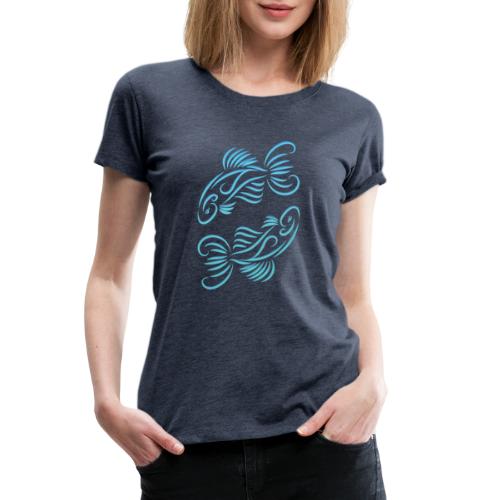 Pisces Zodiac Fish Water Sign Blue Green - Women's Premium T-Shirt
