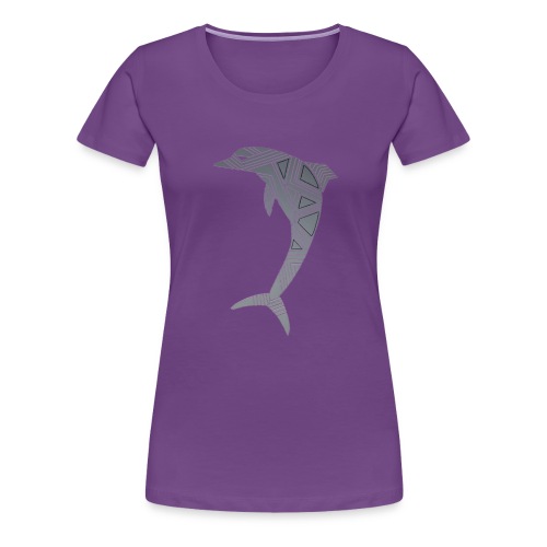 dolphin art deco - Women's Premium T-Shirt