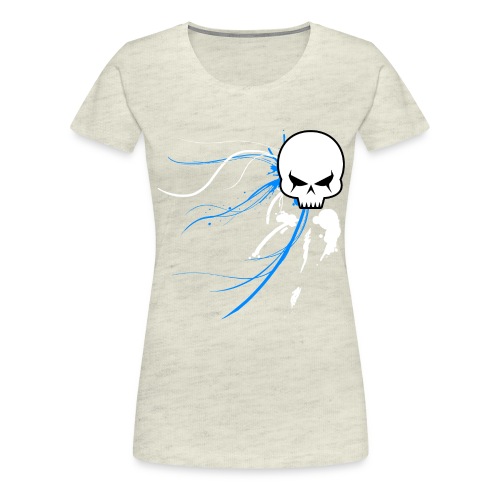 cyber skull bluw - Women's Premium T-Shirt