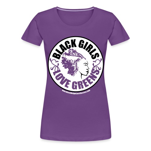 blackgirlslovegreens thicker lines - Women's Premium T-Shirt