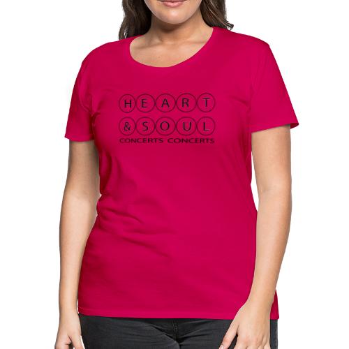 Heart & Soul Concerts - text horizon (no fill) - Women's Premium T-Shirt