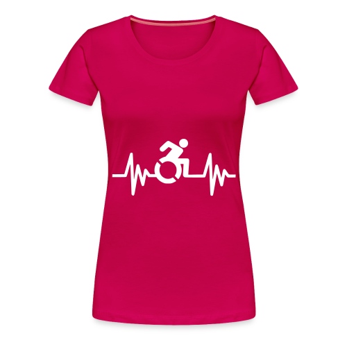 Wheelchair user with a heartbeat * - Women's Premium T-Shirt