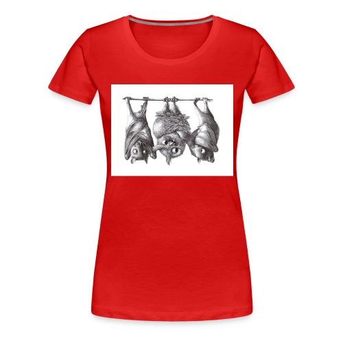 Vampire Owl with Bats - Women's Premium T-Shirt