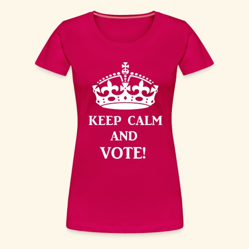 keep calm vote wht - Women's Premium T-Shirt