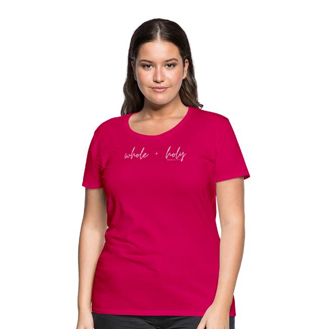 Whole + Holy Script Design -QR White