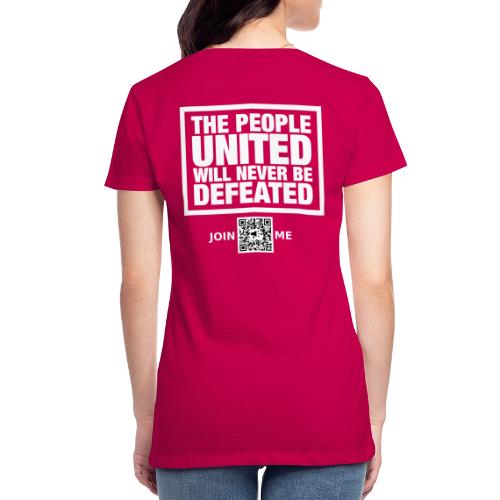People United (white, back-facing) - Women's Premium T-Shirt