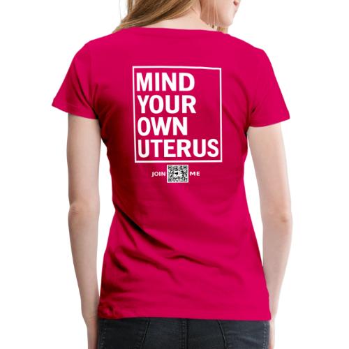 Uterus (white, back-facing) - Women's Premium T-Shirt