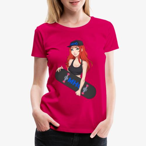 Redhead Skater Chick - Women's Premium T-Shirt