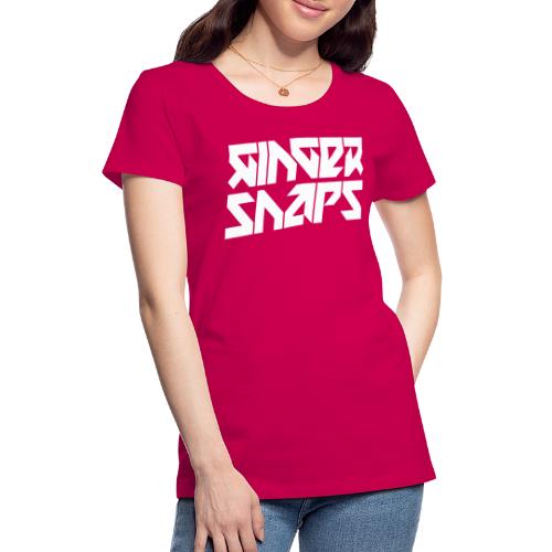 Ginger Snap5 logo (two lines white) - Women's Premium T-Shirt
