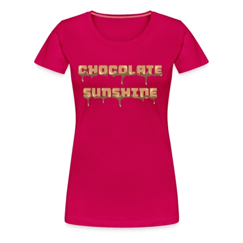 Chocolate soleil horizontal police - T-shirt premium pour femmes