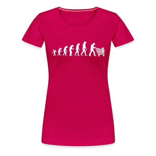 Evolution of man parody : just a consumer ! - Women's Premium T-Shirt