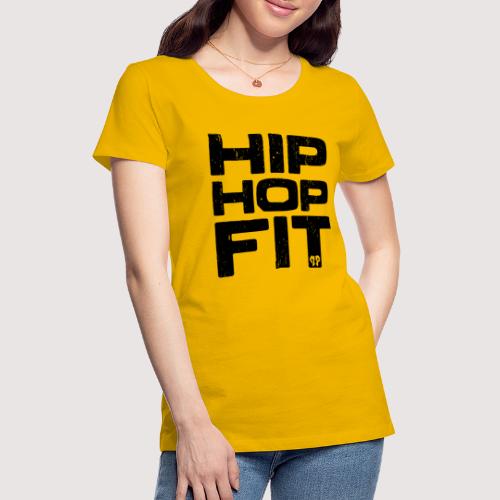 Hip-Hop Fit logo (Black distressed) - Women's Premium T-Shirt