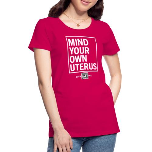 Uterus (white, front-facing) - Women's Premium T-Shirt