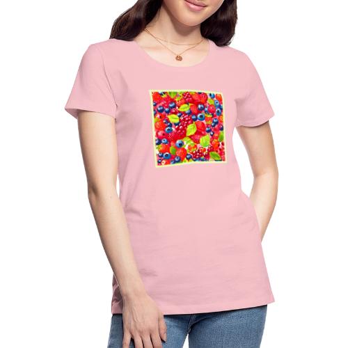 Colorful Berry Pattern - Women's Premium T-Shirt