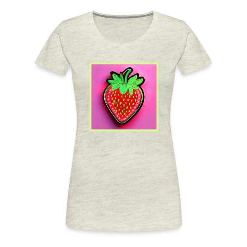 Vibrant Strawberry Neon Sign - Women's Premium T-Shirt