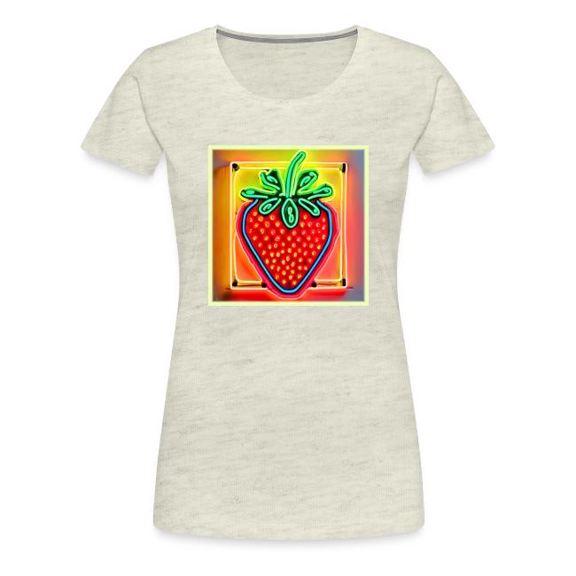Colorful Strawberry Neon Glow