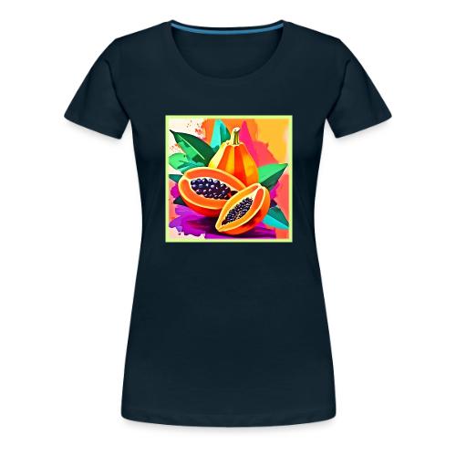 Sliced Papaya Pop Art - Women's Premium T-Shirt