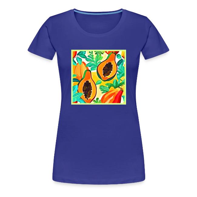 Tropical Papaya Pop Art