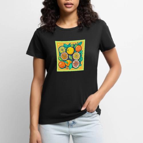 Citrus Fruit Art Design - Women's Premium T-Shirt