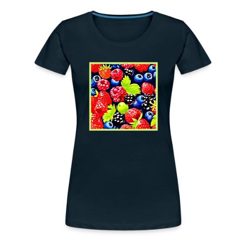 Colorful Berry Medley Design - Women's Premium T-Shirt