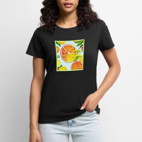Orange Slice: Citrus Art - Women's Premium T-Shirt