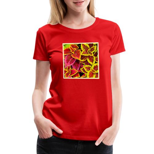 Coleus Leaf Burst Design - Women's Premium T-Shirt