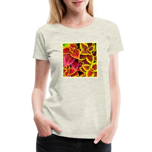 Coleus Leaf Burst Design - Women's Premium T-Shirt