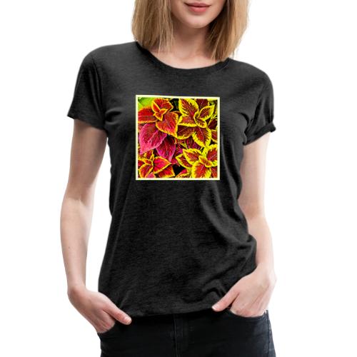 Coleus Leaf Burst Design - Women's Premium T-Shirt