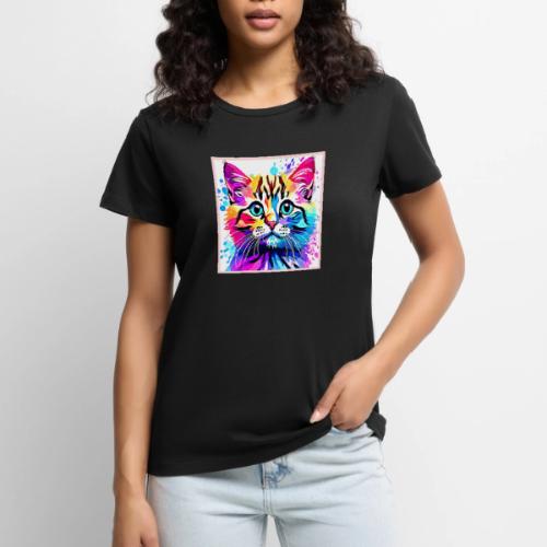 Vivid Kitty Vibes Design - Women's Premium T-Shirt