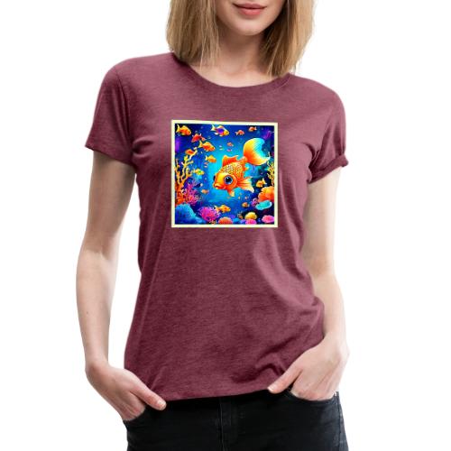 Vibrant Underwater Fish World Design - Women's Premium T-Shirt