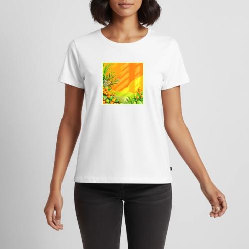 Citrus and Leaves Graphic - Women's Premium T-Shirt