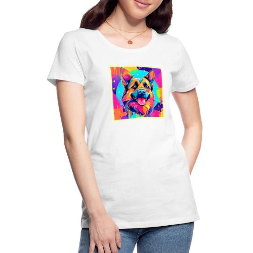 Vibrant Canine: Happy Puppy Love - Women's Premium T-Shirt