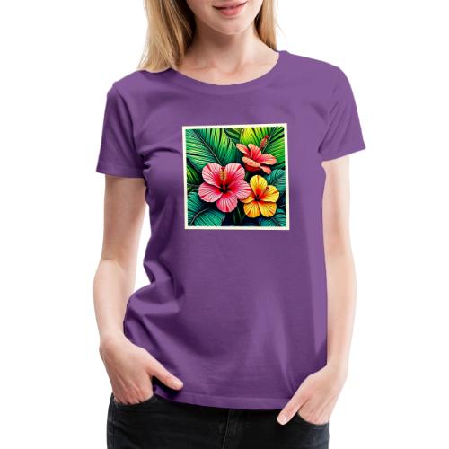 Exotic Flower Garden Dreams - Women's Premium T-Shirt