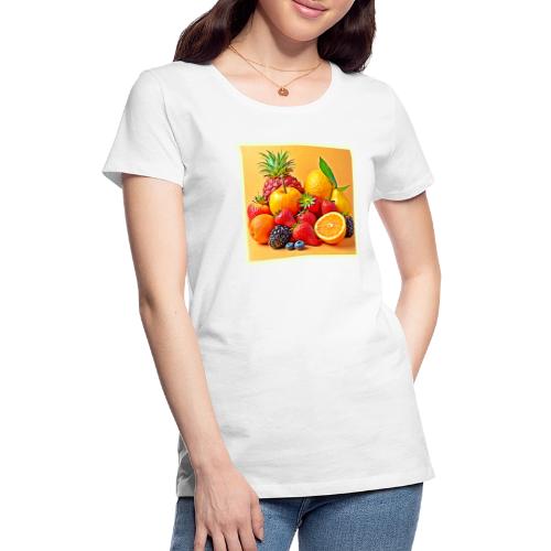Fresh Bounty: Vibrant Fruit Harvest Art - Women's Premium T-Shirt