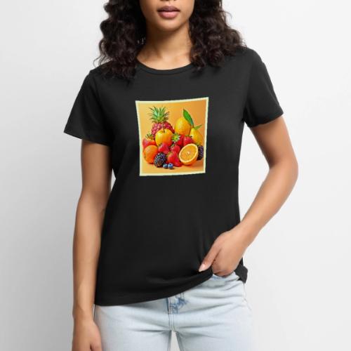 Fresh Bounty: Vibrant Fruit Harvest Art - Women's Premium T-Shirt