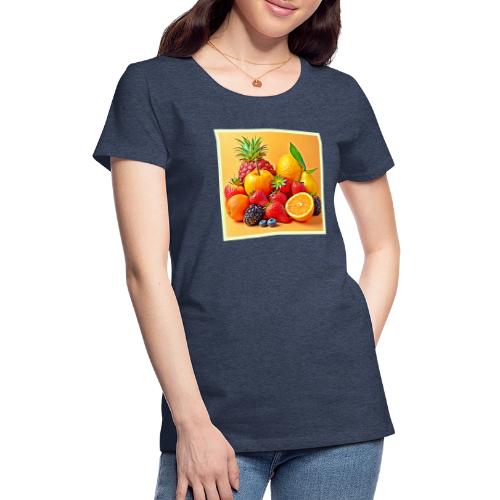 Fresh Bounty: Vibrant Fruit Harvest Art - Women's Premium T-Shirt