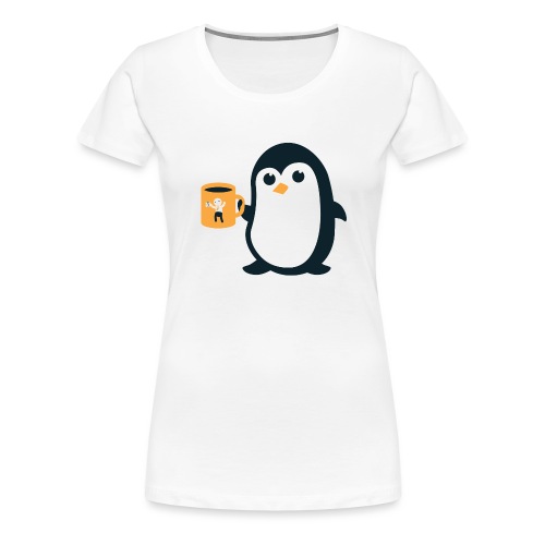 Cute Penguin Coffee - Women's Premium T-Shirt