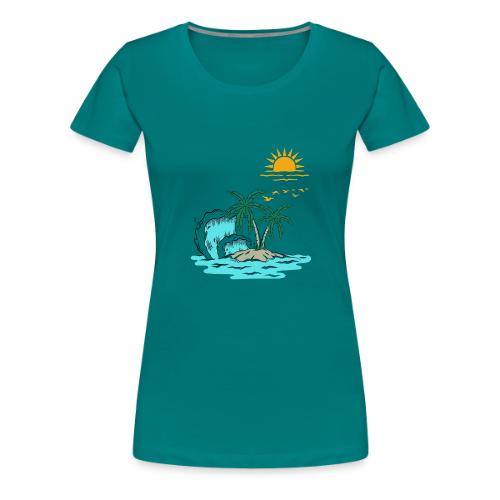 Retro Sunset Graphics - Women's Premium T-Shirt