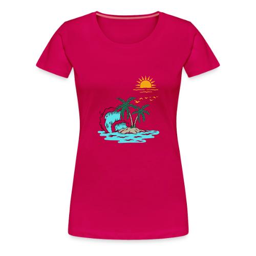 Retro Sunset Graphics - Women's Premium T-Shirt