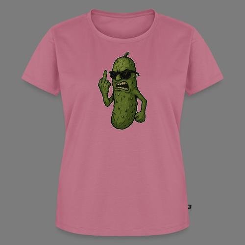 Angry Pickle Flipping the Bird - Women's Premium T-Shirt