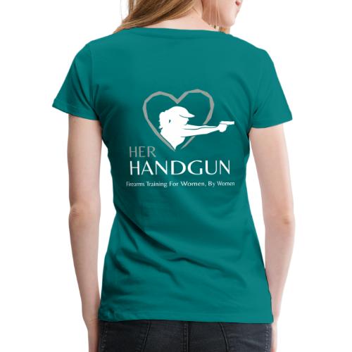 Her Handgun Logo and Tag Line - Women's Premium T-Shirt