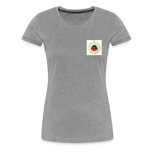 ladybug and flowers ornament redfe381bd7f1400888a0 - Women's Premium T-Shirt