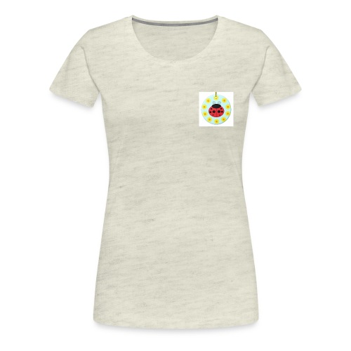 ladybug and flowers ornament redfe381bd7f1400888a0 - Women's Premium T-Shirt