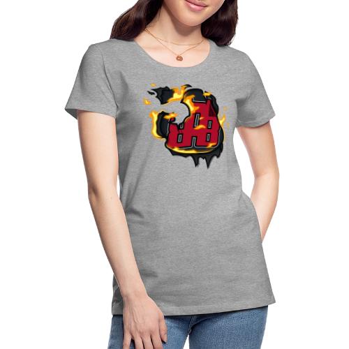 BAB Logo on FIRE! - Women's Premium T-Shirt